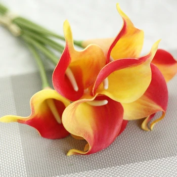 1buc Flori Artificiale Ieftine din Latex Calla Lily pentru Decoratiuni Nunta Consumabile Partid Buchet de Mireasa Flori False
