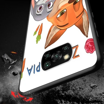Pentru Xiaomi Civi Juca Mix 3 A2 A1 6X 5X Poco X3 NFC F3 GT M3 M2 X2 F2 Pro C3 F1 Moale Zootropolis Disney Negru Caz de Telefon