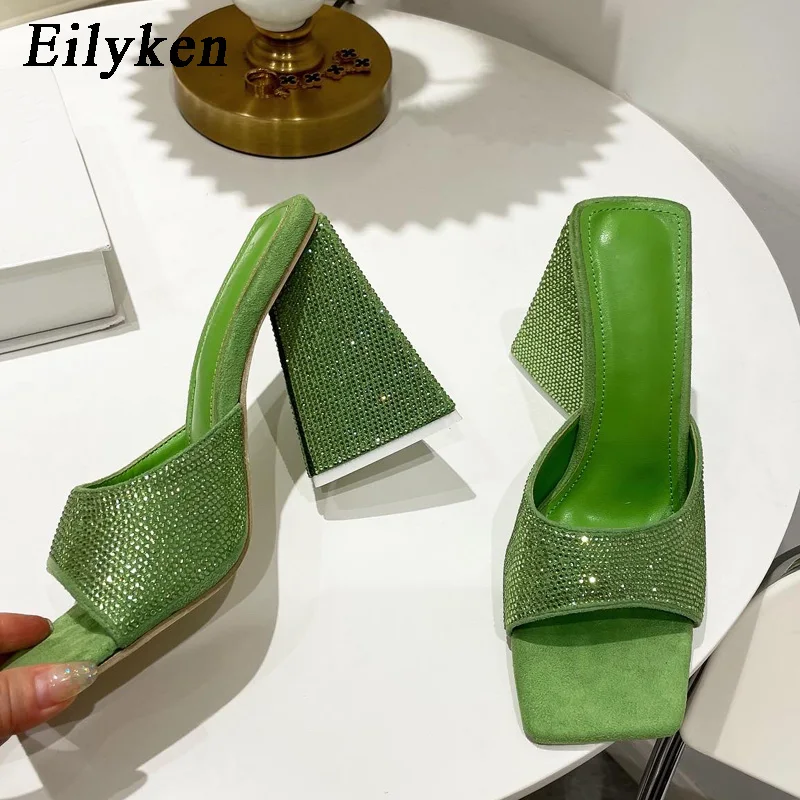 Borrow bilayer aloud Eilyken 2022 noi de vara cristal triunghi toc gros, papuci de casă sexy  strada femeie degetele de la picioare pătrate rochie de petrecere, pantofi  mărimea 35-41 cumpara ~ Pantofi Pentru Femei / Aeroventic.ro