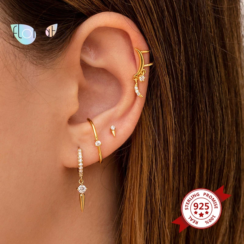 Argint urechea acului stud cercei pentru femeile minimalist lobul urechii cercei lungi de zi accesorii de petrecere pentru fete cumpara ~ Cercei / Aeroventic.ro