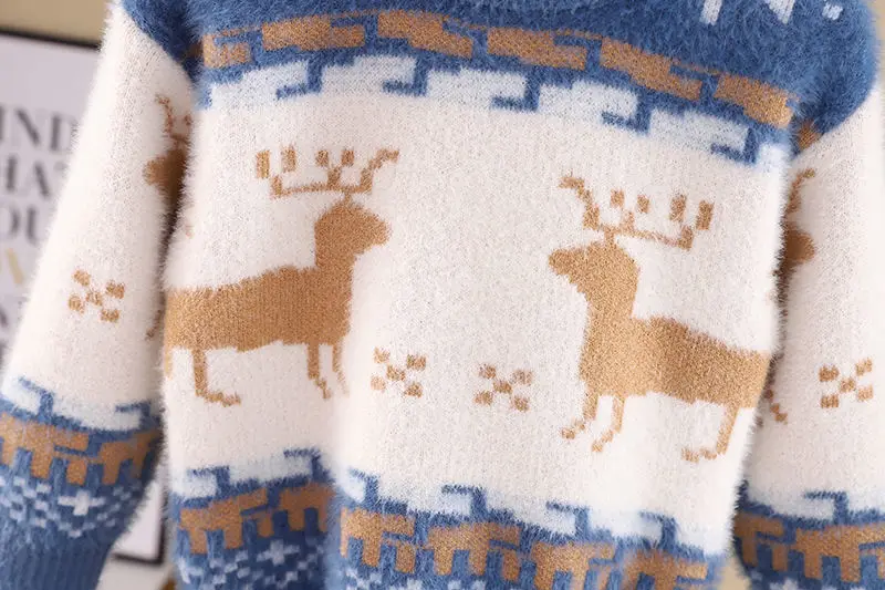 Bulk provide Incentive Crăciun copii pulovere animal pulover de cerb cu dungi topuri de moda  băieți pulover albastru mozaic tricotaje nurca lână pulover cumpara ~  Pulovere / Aeroventic.ro