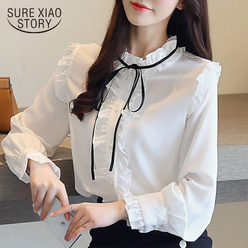 Moda bluză albă șifon camasa maneca lunga camasi dama office bluza topuri de femei bluza blusas 1612 50 cumpara ~ Îmbrăcăminte Pentru Femei / Aeroventic.ro